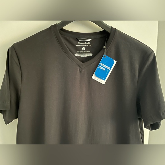 Porter & Ash 95% Cotton 4-way Stretch Short Sleeve “V” Neck Casual Top/T-shirt - Picture 2 of 9